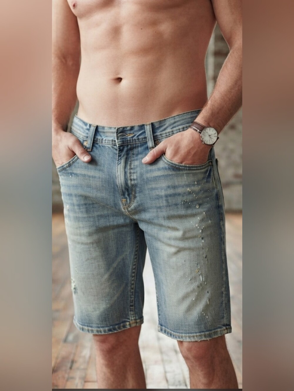 Men's Denim  BKE - Light Blue Casual Shorts